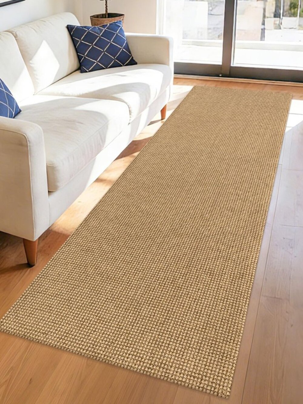 Boho Braided Runner Rug for Kitchen, 2x6 Ft